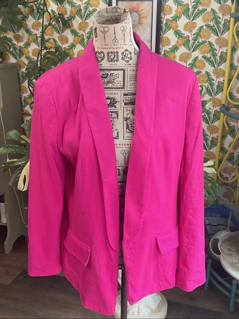 LOFT Hot Pink Open-Front Blazer